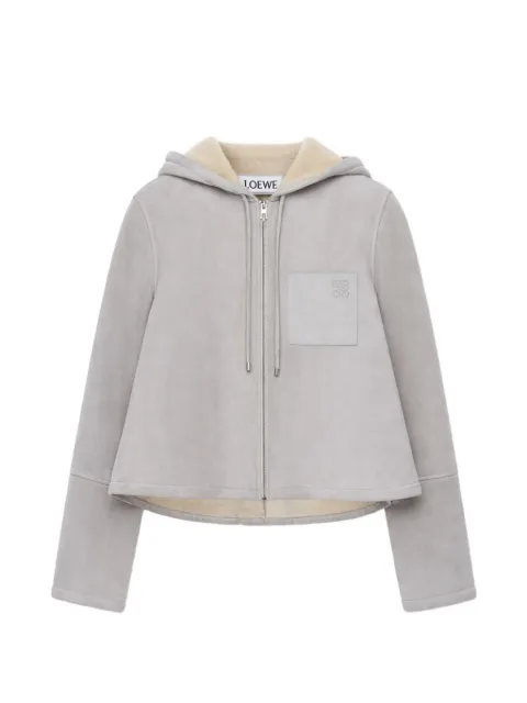 LOEWE logo-detail hooded jacket Grey S359Y2SL34