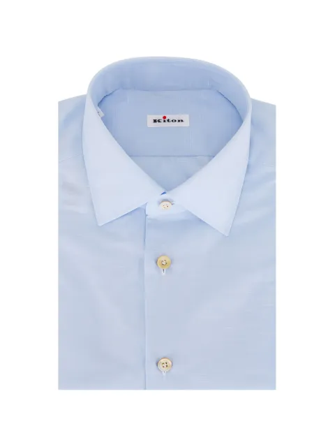 Kiton button-down-collar shirt Blue H0660902CBODY