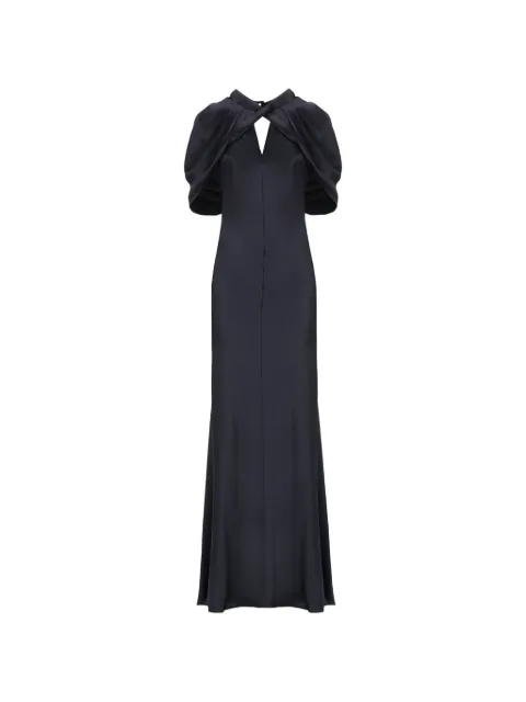 Alberta Ferretti shiny satin dress Blue 4301627