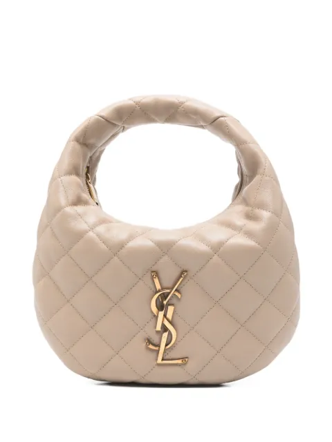 Saint Laurent quilted logo tote bag Neutrals 851689PCEXAAANG2721