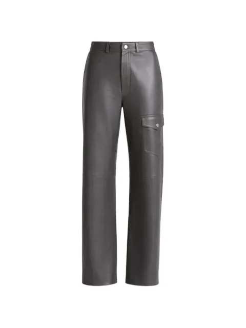Nanushka cargo-pocket leather trousers Grey NW24FWPA37869