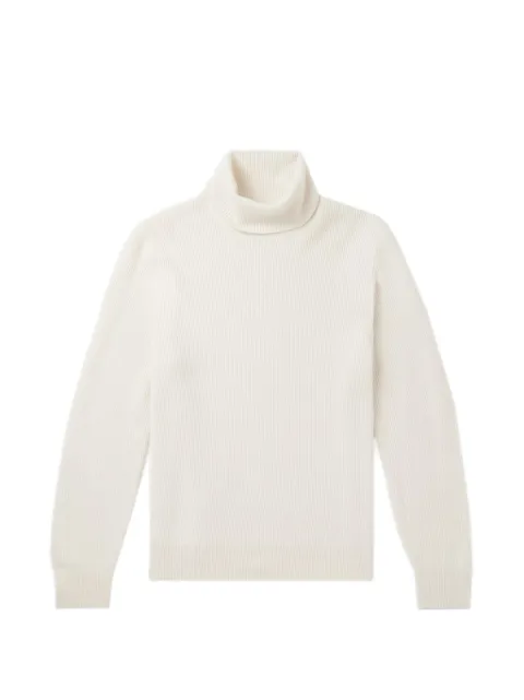 Brunello Cucinelli roll-neck ribbed sweater Neutrals M2229503CD253