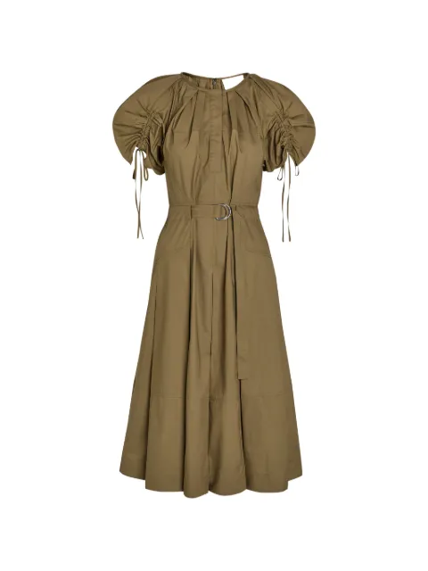 3.1 Phillip Lim buckle-detail gathered midi dress Green E26291040CXTA