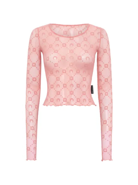 Marine Serre geometric-pattern top Pink WTS012ACJER0005