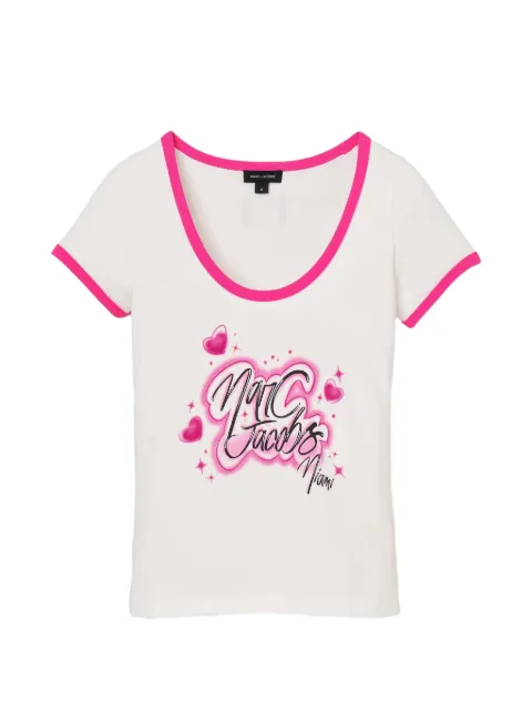 Marc Jacobs The City heart-print T-shirt White 2R5RTP019C09996