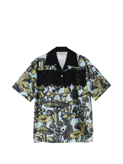 3.1 Phillip Lim Ethereal Mushroom Lace printed shirt Blue E25221643MPS