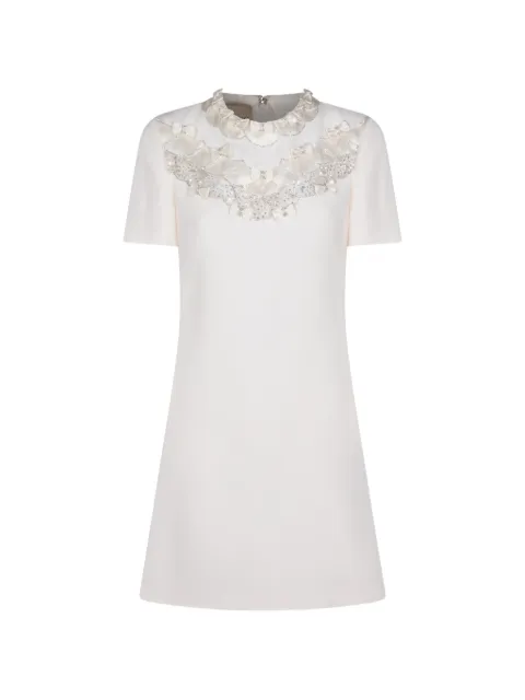Valentino Garavani embroidered Crepe Couture short dress White BVAHG61CF