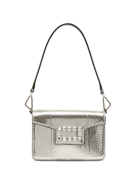 Lancel crystal-detail shoulder bag Silver A1415602TU