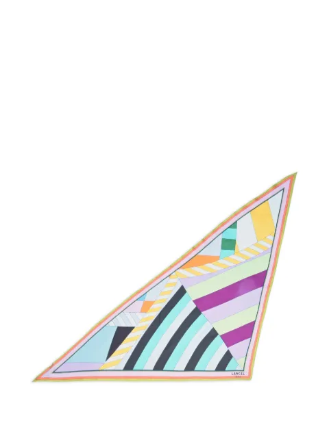 Lancel geometric triangle scarf Pink A1413205TU