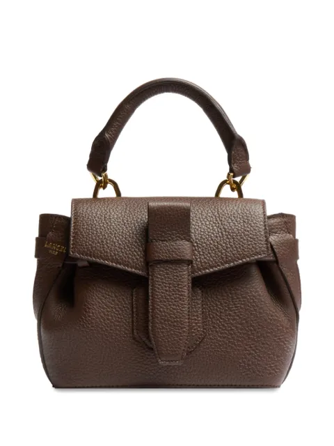 Lancel mini Charlie grained tote bag Brown A131653QTU