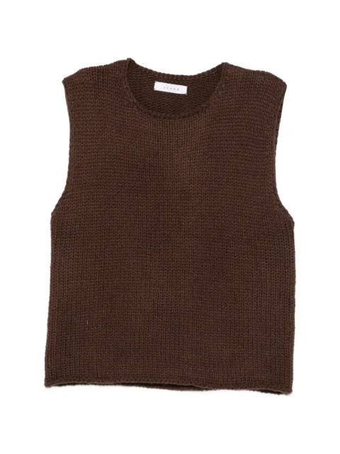 Liska round-neck vest Brown VALECHOCOLATTE