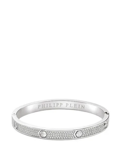 Philipp Plein crystal-embellished cuff bracelet Silver PJ1EA32BS