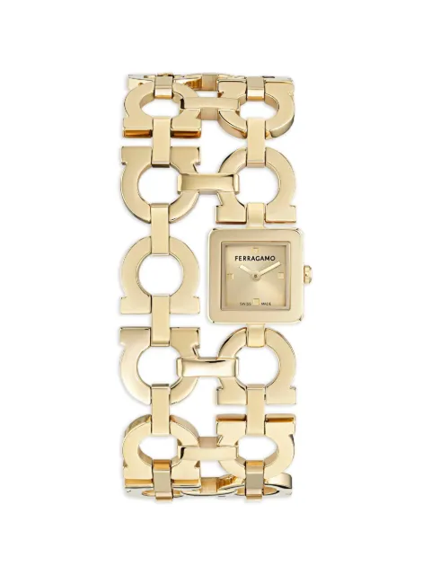 Ferragamo Double Gancini 19mm watch Gold SFNQ00226