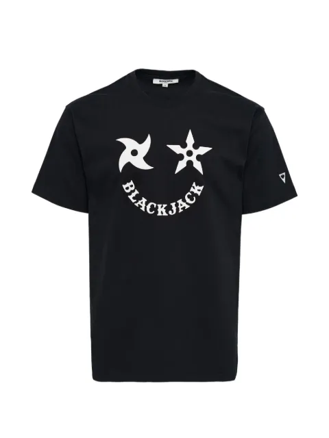 Blackjack Shuriken print-detail T-shirt Black JSSKN0915K