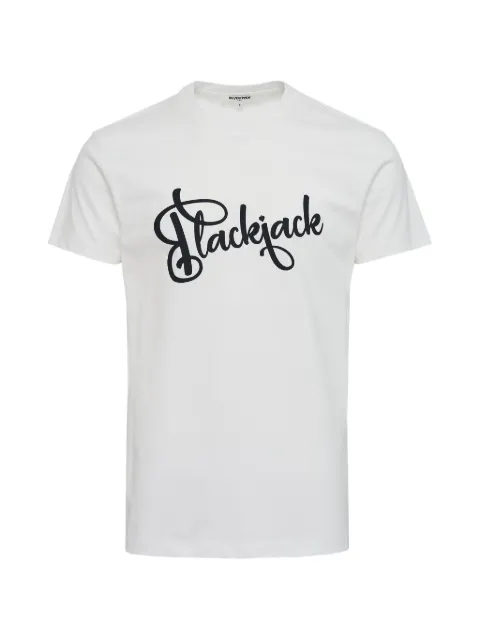 Blackjack logo-print T-shirt White HMNDSNO1075K