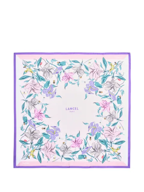 Lancel printed square scarf Pink A13494N5TU