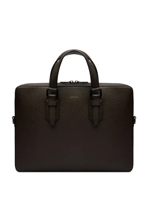 Lancel Charlie textured leather briefcase Brown A13432SYTU