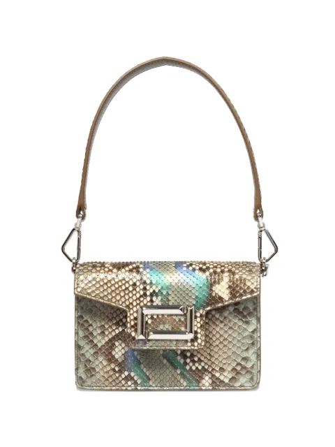Lancel mini Amgele python jewel signature flap cross body bag Green A134067UTU