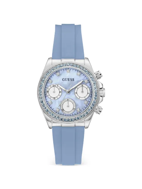 GUESS USA embelished 36mm watch Blue GW1038L1