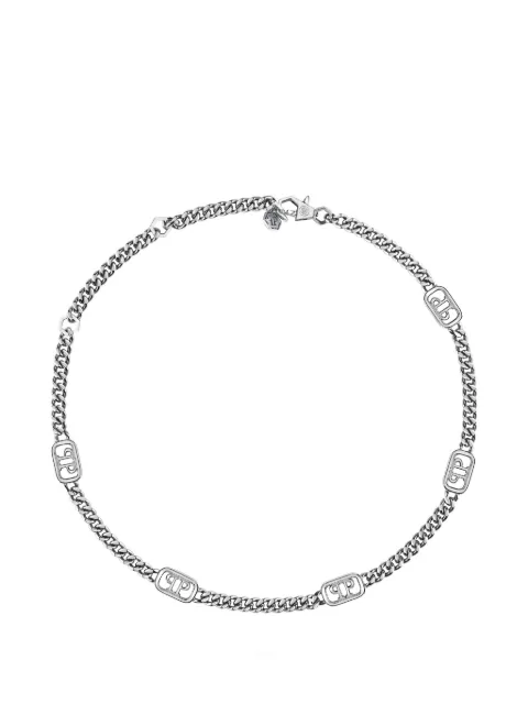 Philipp Plein Lettering logo-chain necklace Silver PJ1AA24NU