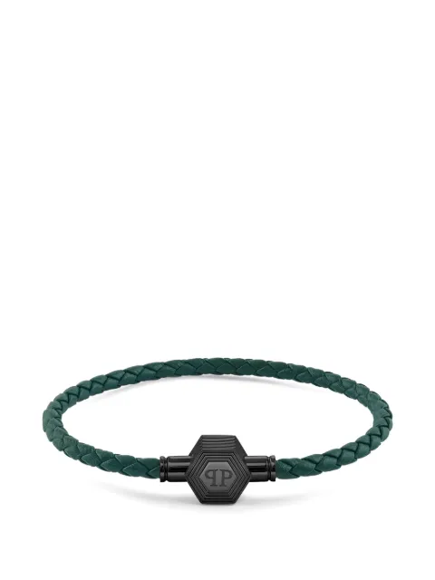 Philipp Plein Enigma braided bracelet Green PJ6GA01BS
