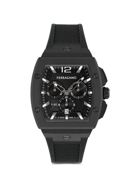 Ferragamo F-80 Tonneau Chronograph 418mm watch Black SFKE00926