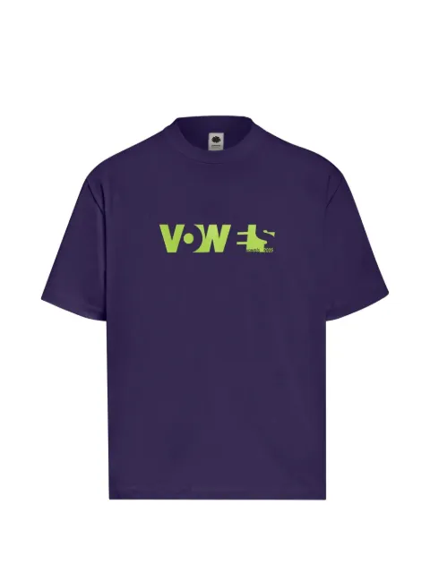 Vowels cotton T-shirt Blue T0037500NAVY