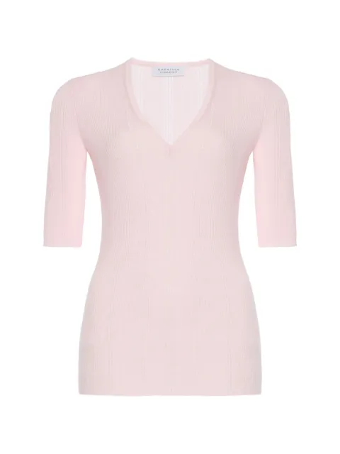 Gabriela Hearst Amari V-neck top Pink W259996A002