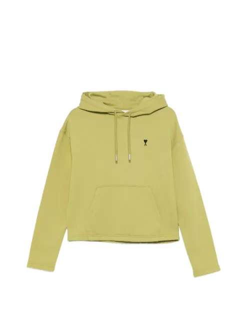 AMI Paris embroidered hoodie Green FSW767730