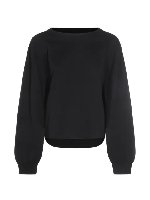 Thom Krom cuffed cropped sweatshirt Black WS4960311