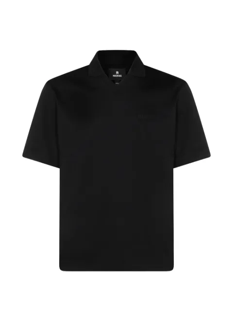 Mackage logo-patch V-neck polo shirt Black MARCOP003346