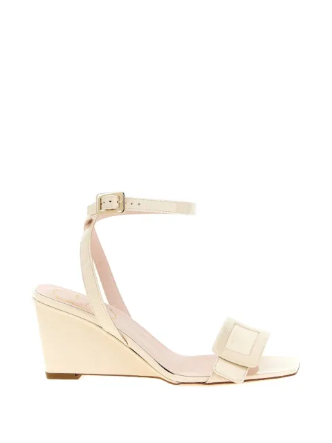 Roger Vivier Belle square-toe buckle belle vivier sandals Neutrals RVW80544440D1PC019