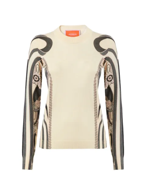 La DoubleJ printed knitted top Neutrals PUL0305KNI172VA485PI02