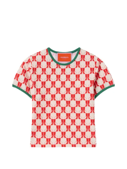 La DoubleJ monogram ringer T-shirt Neutrals TSH0068JER076DJM01RE01