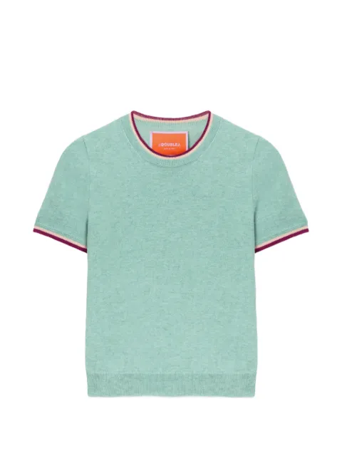 La DoubleJ ribbed trim T-shirt Green PUL0260KNI154SOLIDBU08