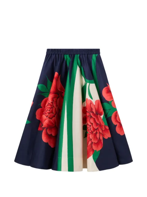 La DoubleJ floral skirt Blue SKI0199COT094QPE02BU03
