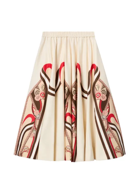 La DoubleJ Ballerina elasticated printed skirt Neutrals SKI0199COT094AMB03RE01