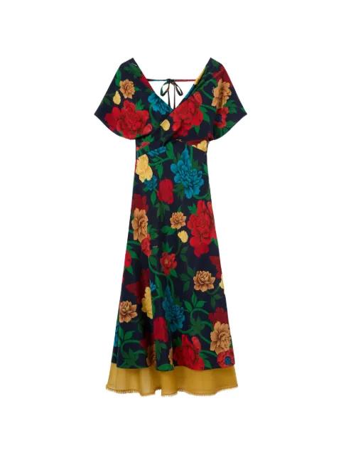 La DoubleJ floral A-line dress Blue DRE1024CRE001QPE01BU03