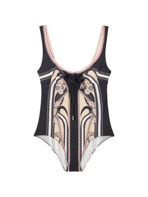 La DoubleJ Sunset floral print swimsuit Black SWI0059LYC006AMB03PI02