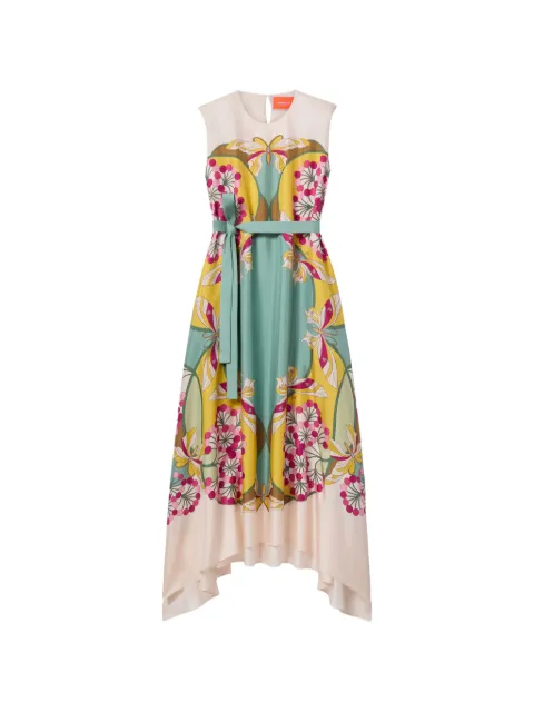 La DoubleJ San Carlo dress Green DRE0495SIL006FLO08PI03
