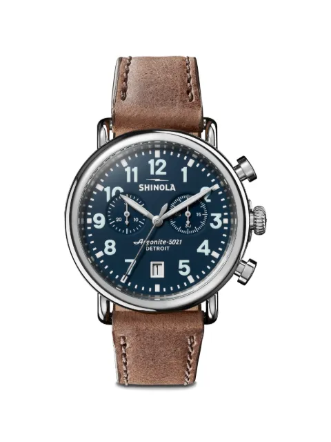 Shinola Runwell Chronograph 41mm watch Blue S0120194490