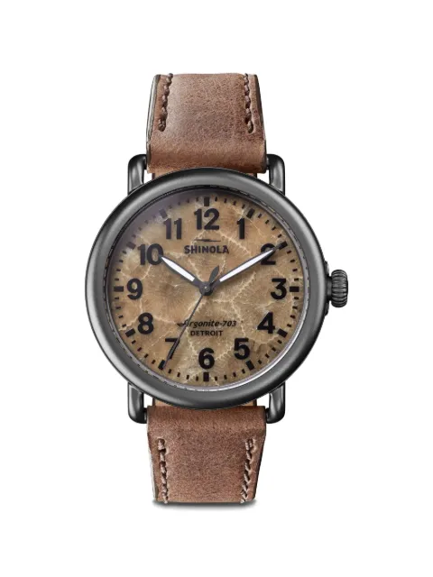 Shinola Runwell 41mm watch Brown S0120245779