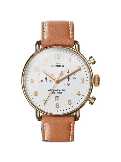 Shinola Canfield Chronograph 43mm watch White S0120044134