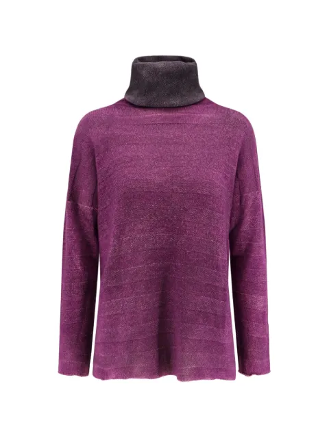 f cashmere turtleneck ribbed knit sweater Purple MBRC89GKA0101