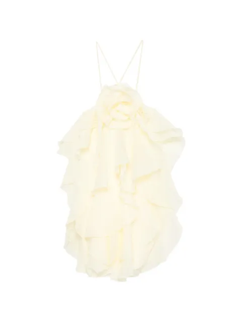 Aje Pandorea layered mini dress Yellow 25RE5201