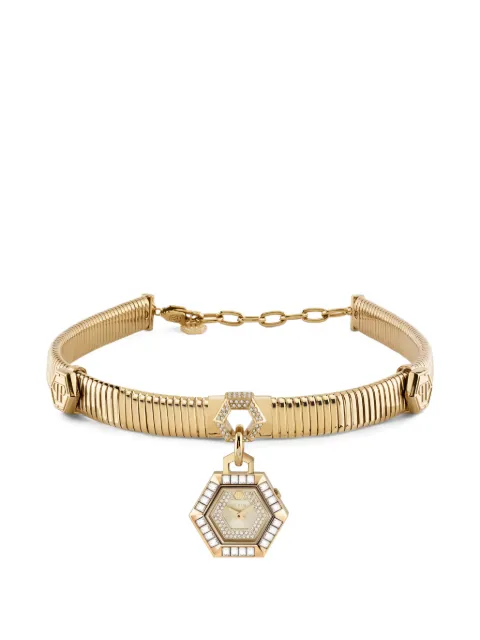 Philipp Plein hexagon 27mm neklace watch White PW3GA0226