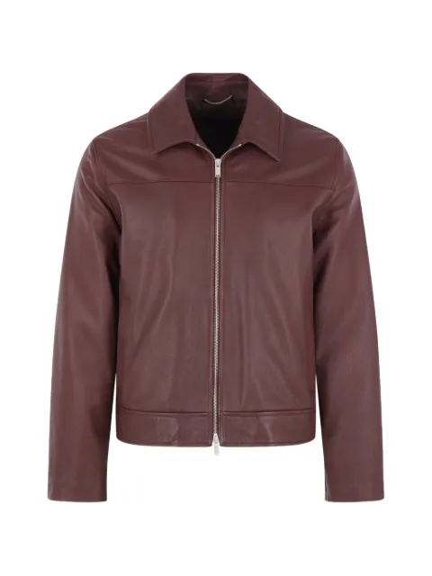 Lardini zip-up leather jacket Red PAWOODYPA66086440