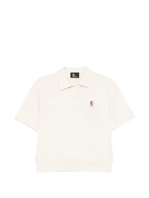 Moncler Grenoble logo-patch polo shirt Neutrals L10988A0000389AZ9