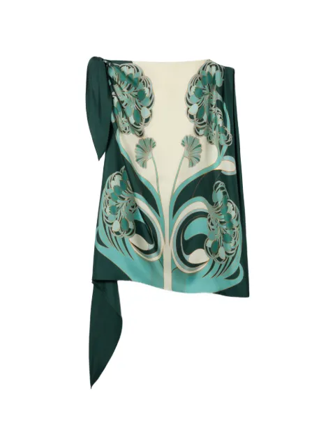 La DoubleJ floral-print scarf Green SCA0096SIL029BTU01GR11