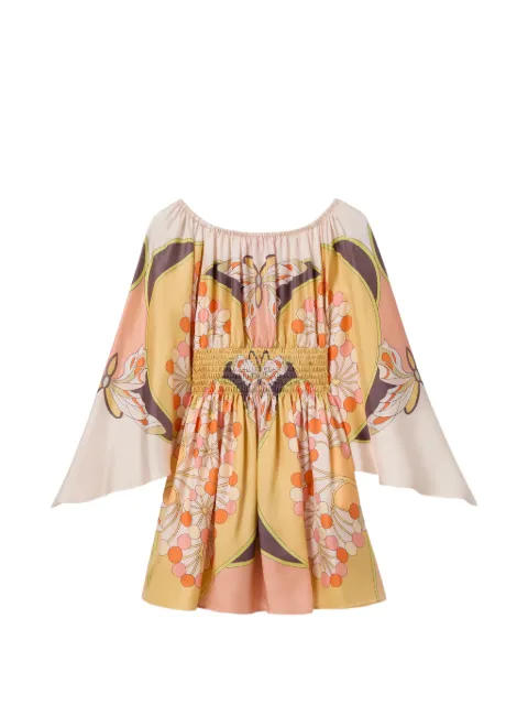 La DoubleJ Sienna mini dress Yellow DRE1021SIL029FLO08PI02